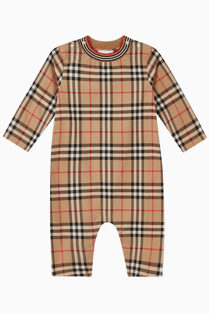 

Vintage Check Cotton Jumpsuit, Neutral