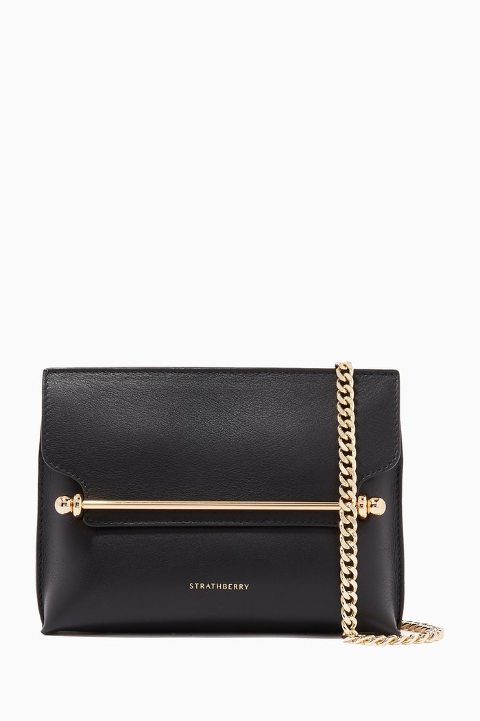 

Mini Stylist Crossbody Bag in Leather, Black