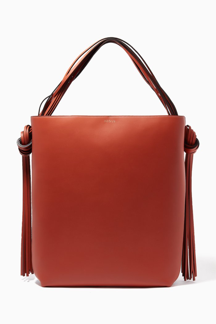 

Saturn Tote Bag in Leather, Brown