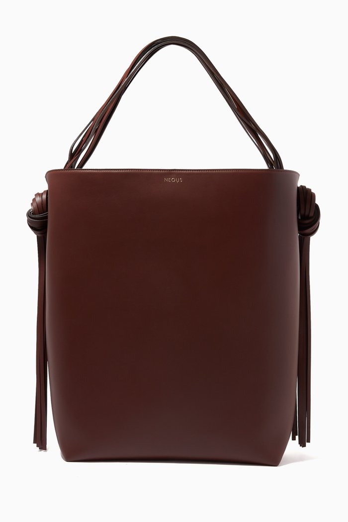 

Saturn Tote Bag in Leather, Brown