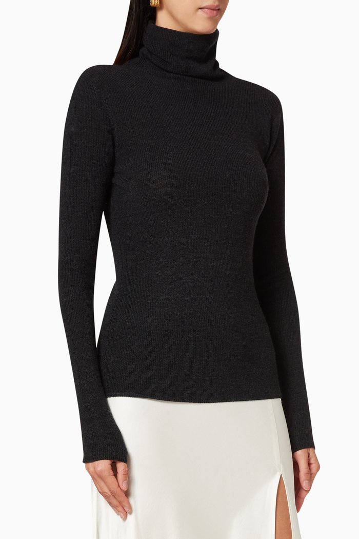 

Merino Wool Turtleneck, Black