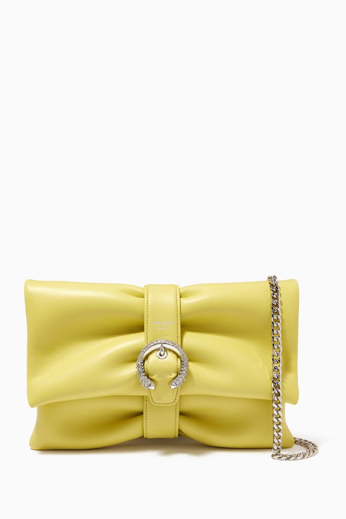 

Daisy Clutch Bag in Nappa, Yellow