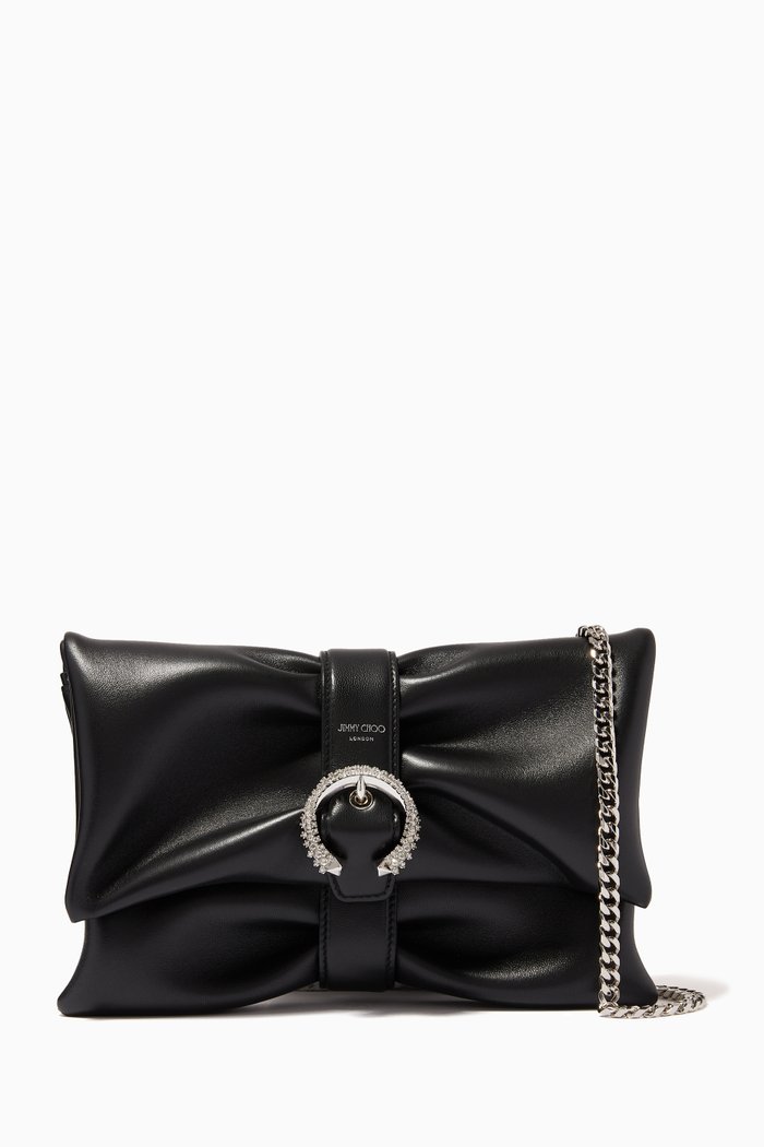 

Daisy Clutch Bag in Nappa, Black