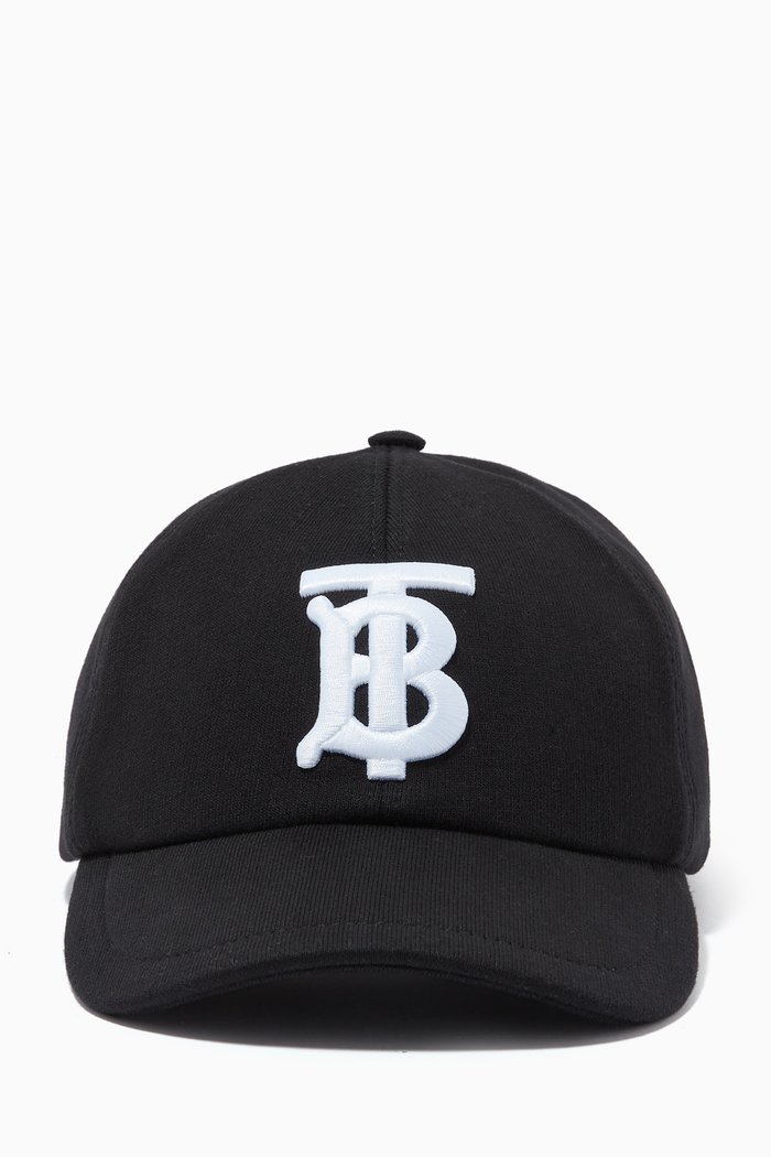 

Monogram Motif Baseball Cap in Cotton, Black