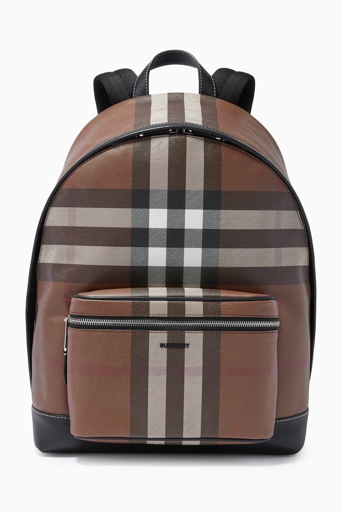 

Backpack in Check E-canvas, Neutral