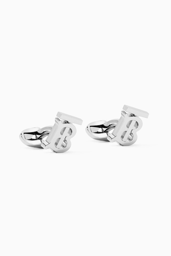 

Monogram Motif Cufflinks in Brass, Silver