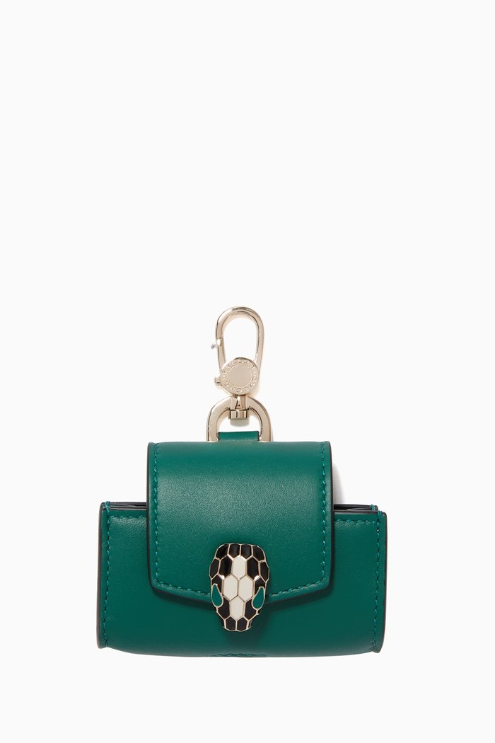

Serpenti Forever Airpods Pro Case in Nappa Leather, Green
