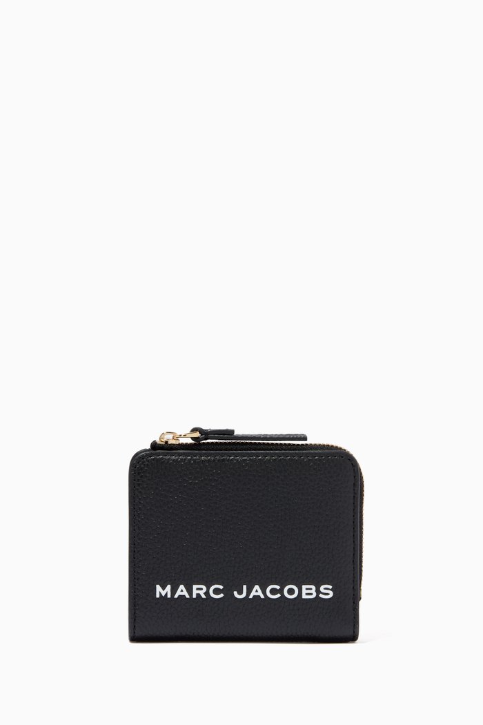 

The Bold Mini Compact Wallet in Leather, Black