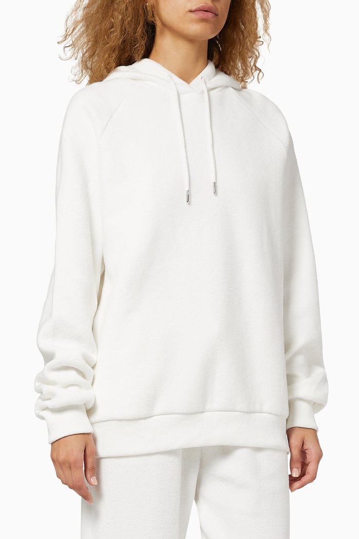 

Organic Cotton Cloud Fleece Hoodie, White