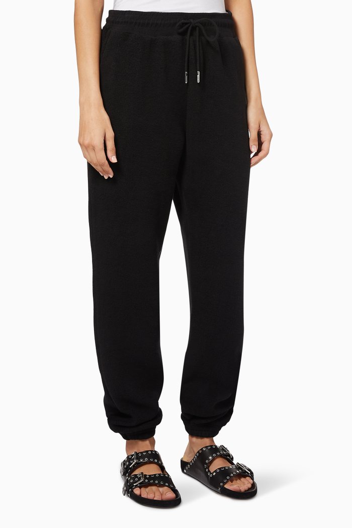 

Organic Cotton Cloud Fleece Boyfit Sweatpants, Black