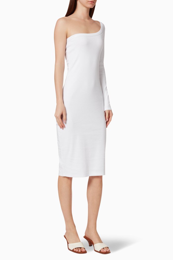 

Organic Cotton Rib Dress, White