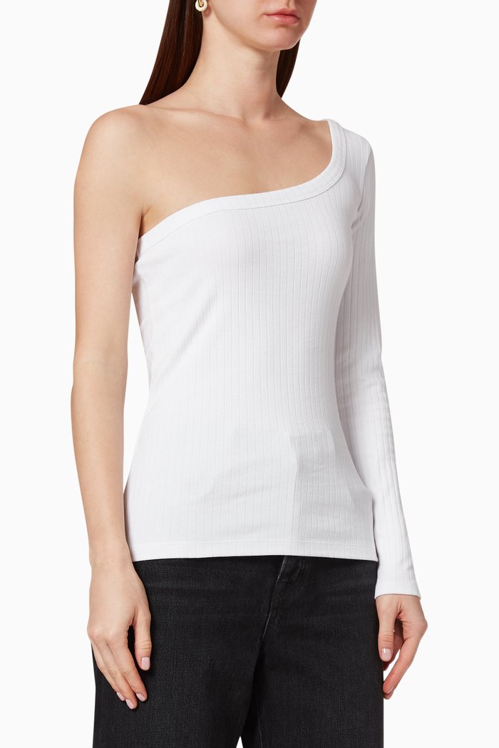 

Organic Cotton Rib Top, White