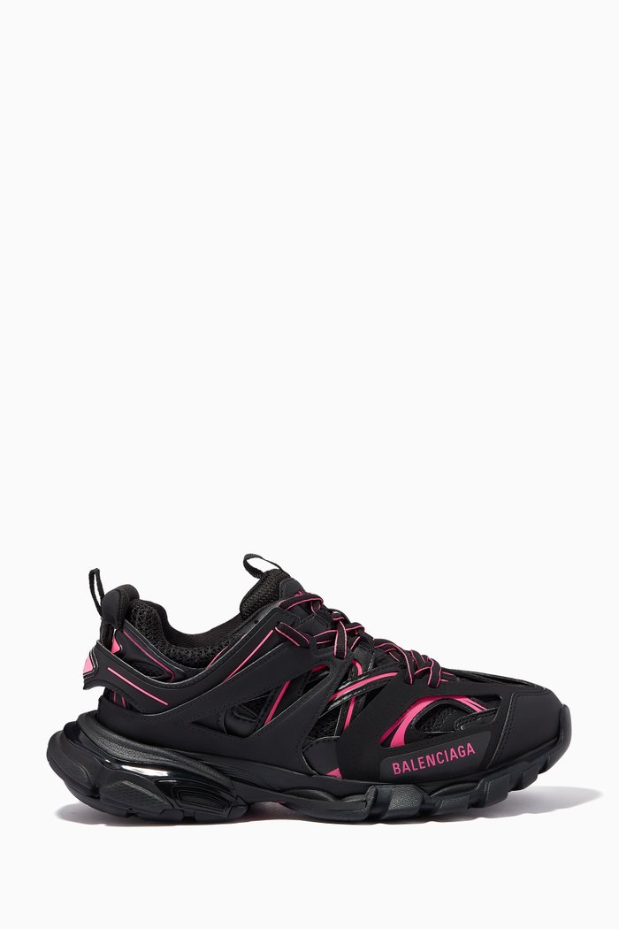 

Track Sneakers in Mesh & Nylon, Black