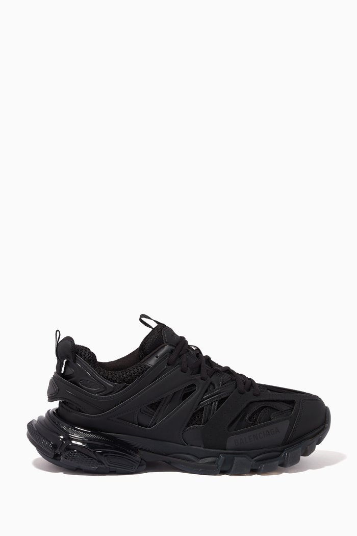 

Track Clear Sole Sneakers in Mesh & Nylon, Black