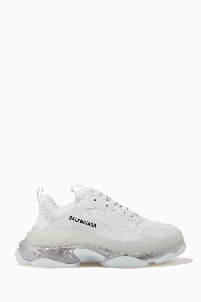 

Triple S Clear Sole Sneaker in Double Foam & Mesh, White