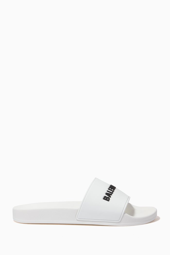 

Piscine 3D Logo Slide Sandals in Rubber, White