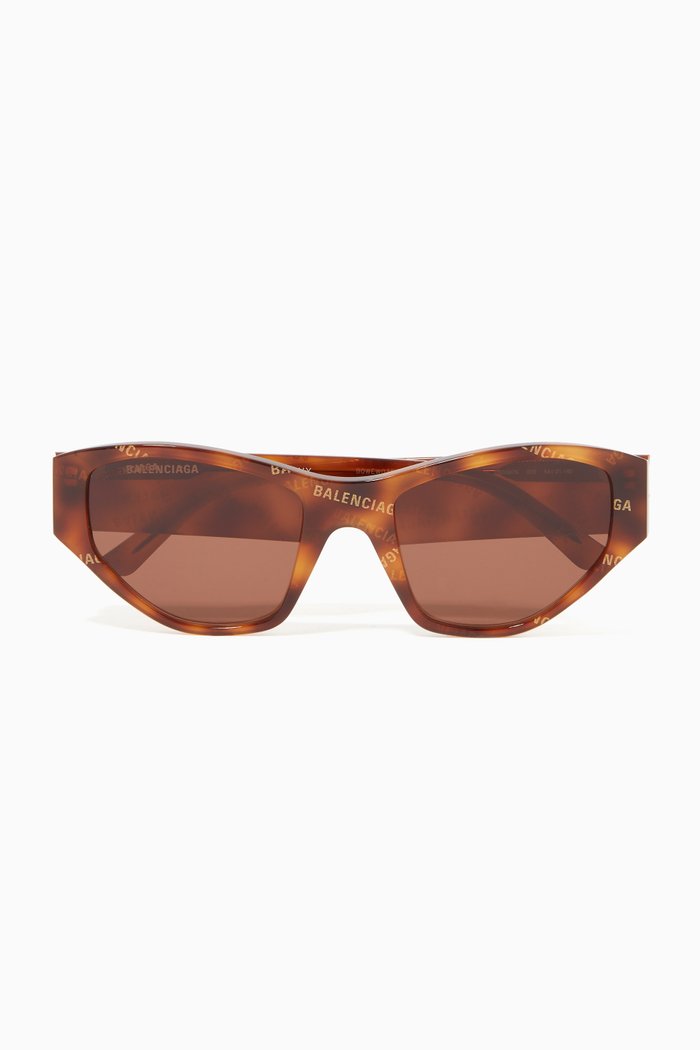 

Cut Cat-Eye Sunglasses in Acetate, Brown
