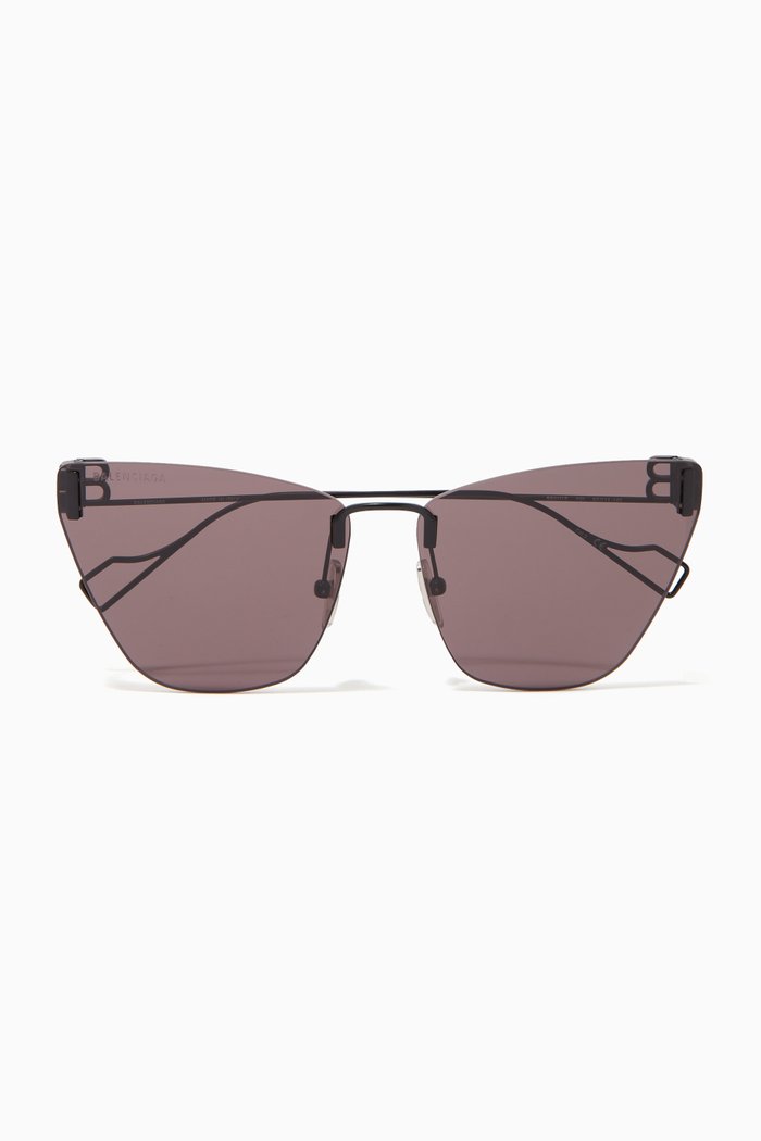 

Cat-Eye Sunglasses in Metal, Black