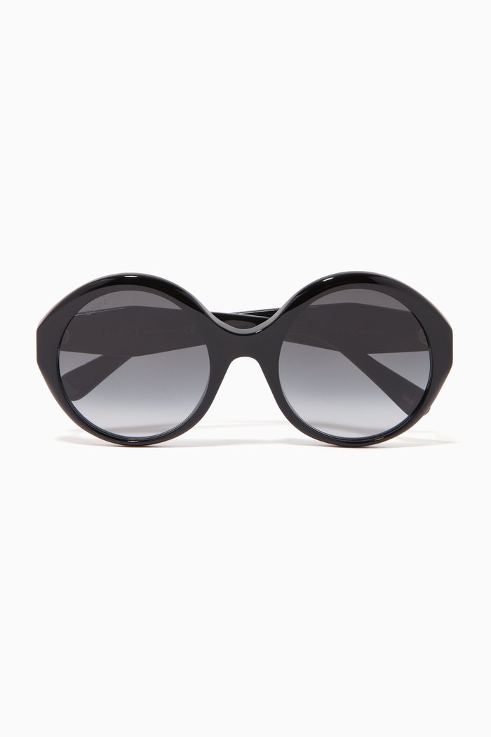 

Round Sunglasses in Acetate, Black