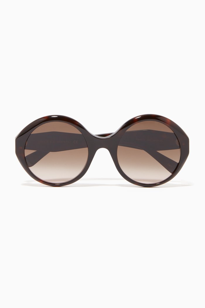 

Round Sunglasses in Acetate, Brown
