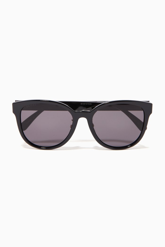 

Cat-eye Sunglasses in Acetate, Black