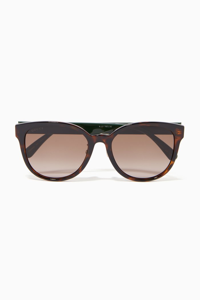 

Cat-eye Sunglasses in Acetate, Brown