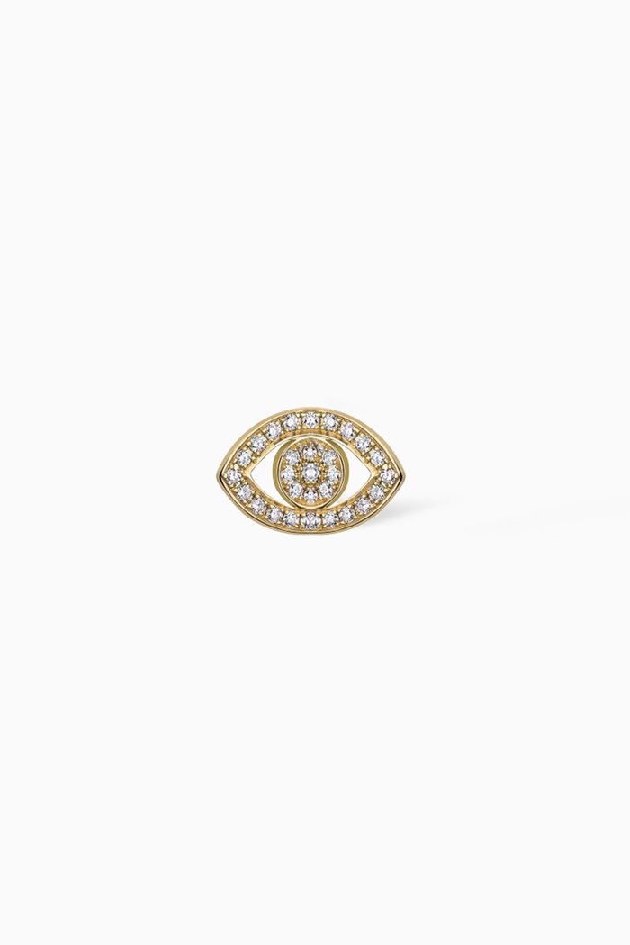 The Sparkling Stud with Diamonds in 18kt Gold, Yellow