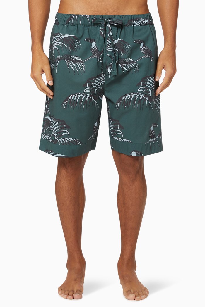 Bocas Cuban Pyjama Shorts, Green