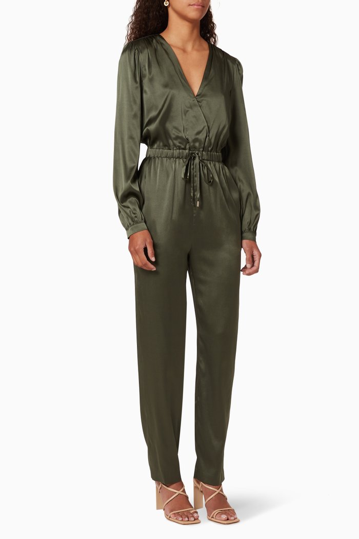 

Zyana Charmeuse Jumpsuit, Green