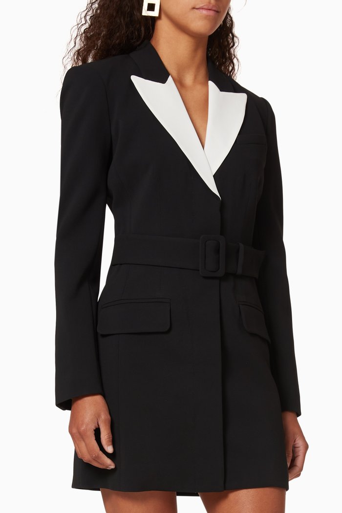 

Liv Classic Woven Blazer Dress, Black