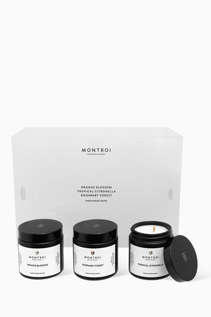 

Scented Travel Candles, Set of 3, Multicolour