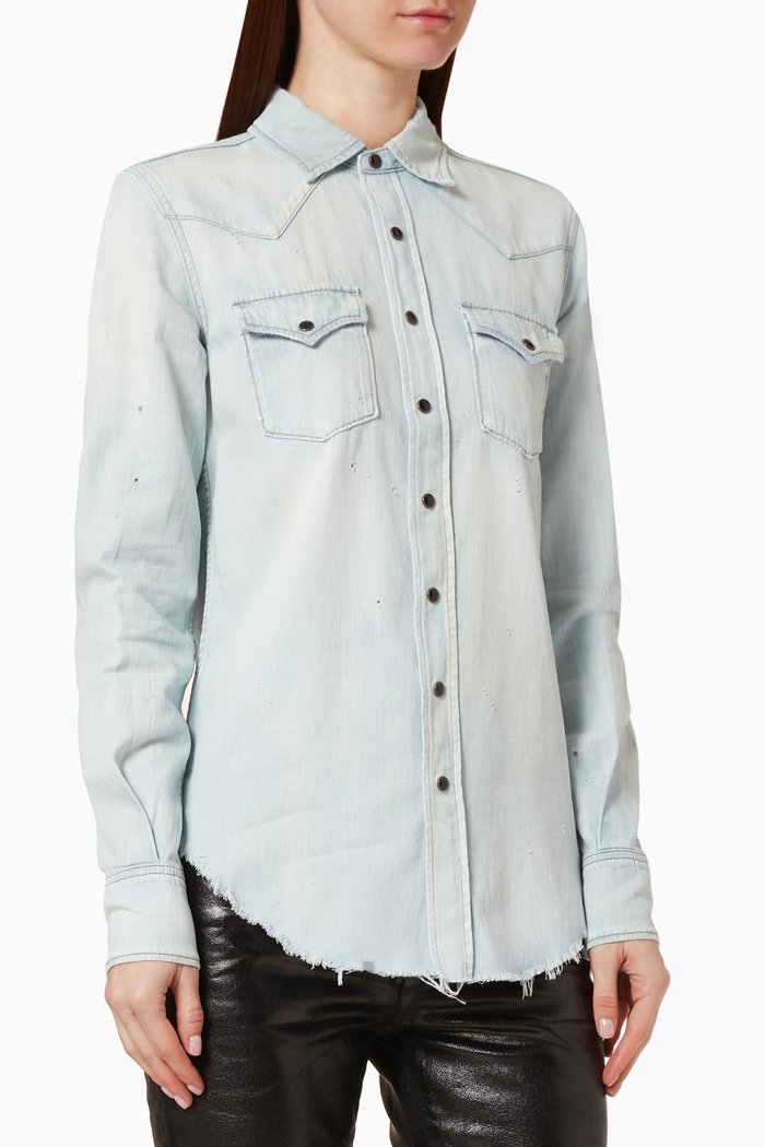 

Classic Western Shirt, Blue