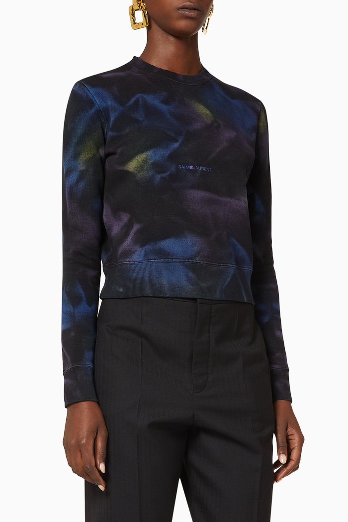 

Logo Tie-dye Cotton Sweatshirt, Multicolour
