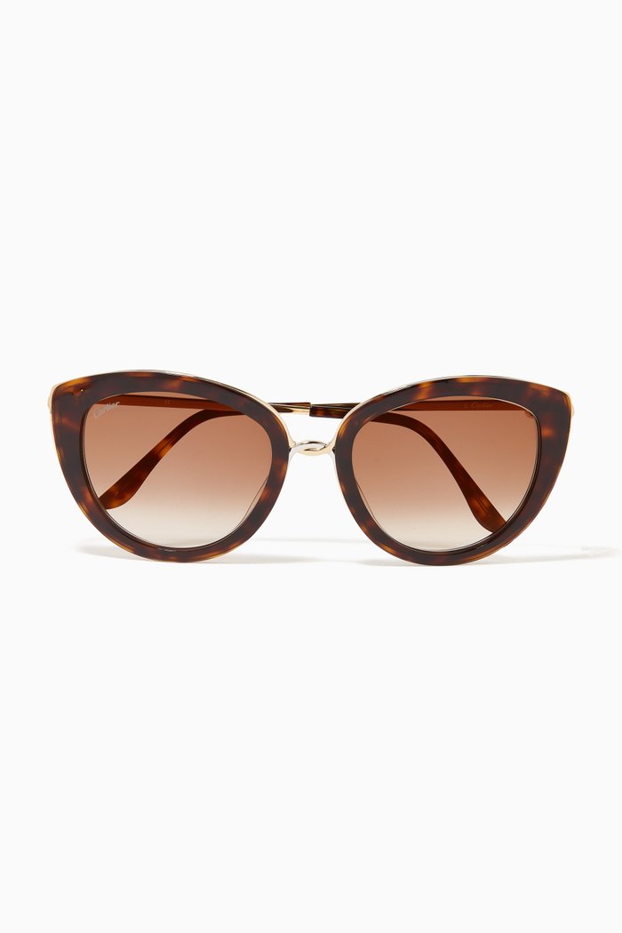 

Trinity Butterfly Sunglasses in Acetate & Metal, Brown