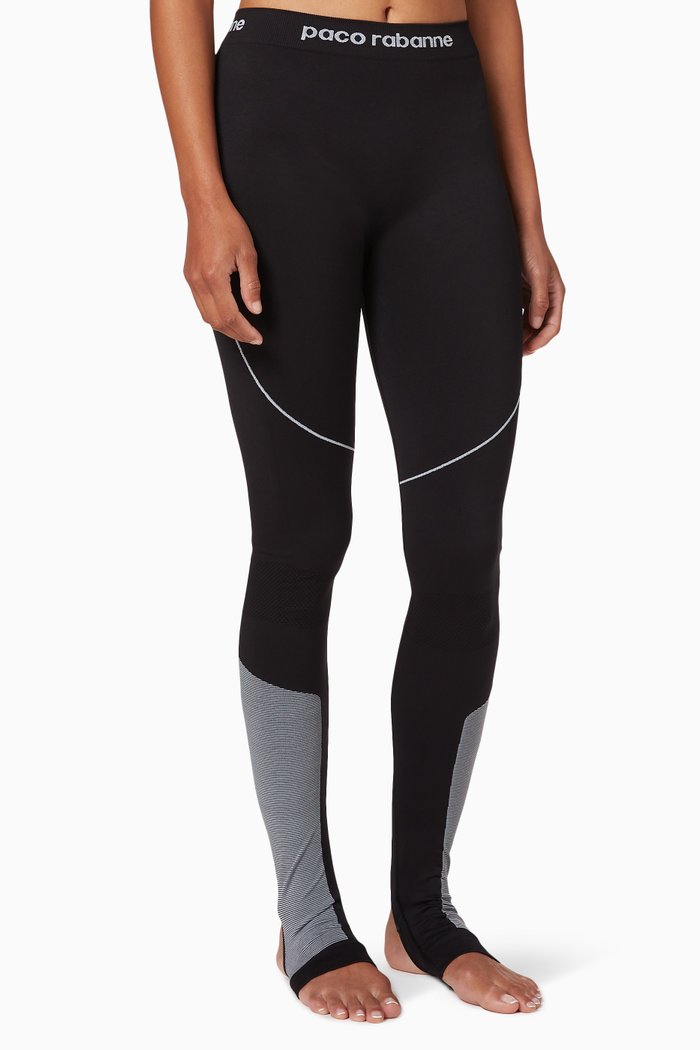 

Logo Stamped Leggings, Black