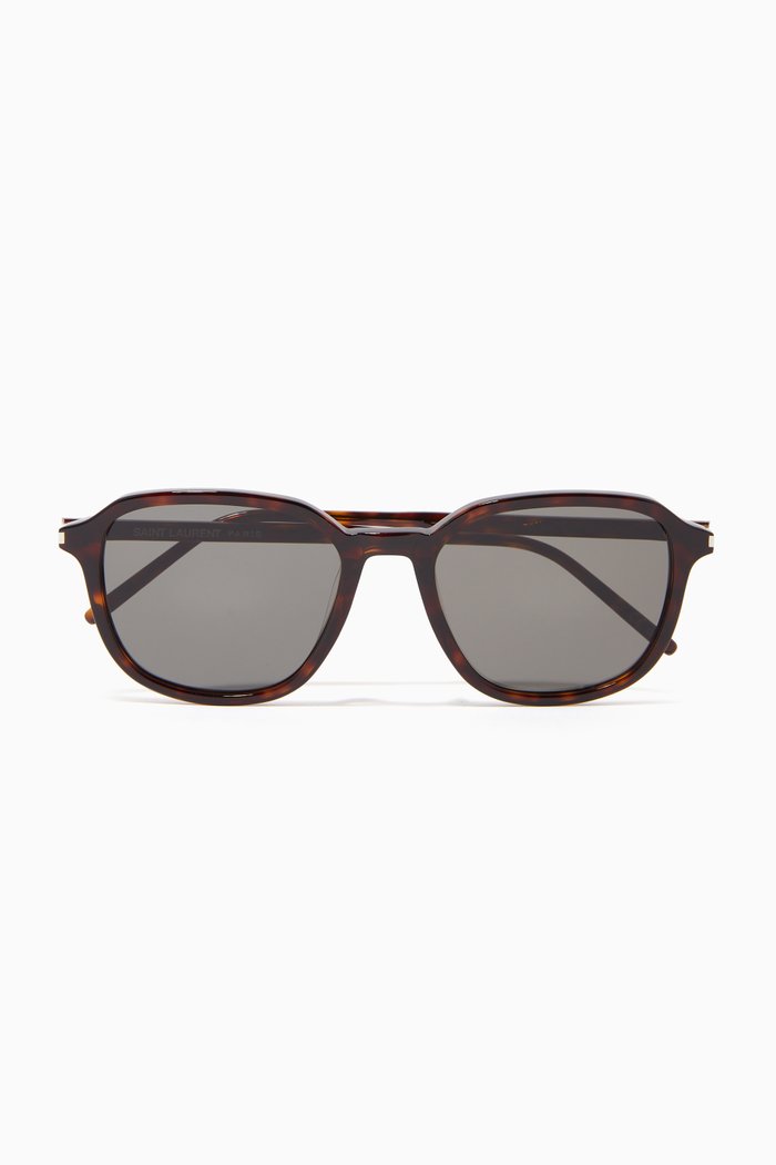 

SL 385 Rectangular Sunglasses, Black