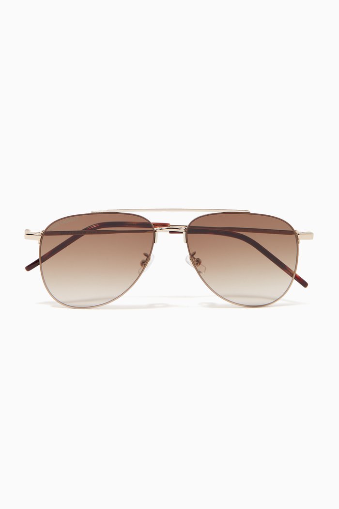 

SL 392 Wire Pilot Sunglasses, Gold