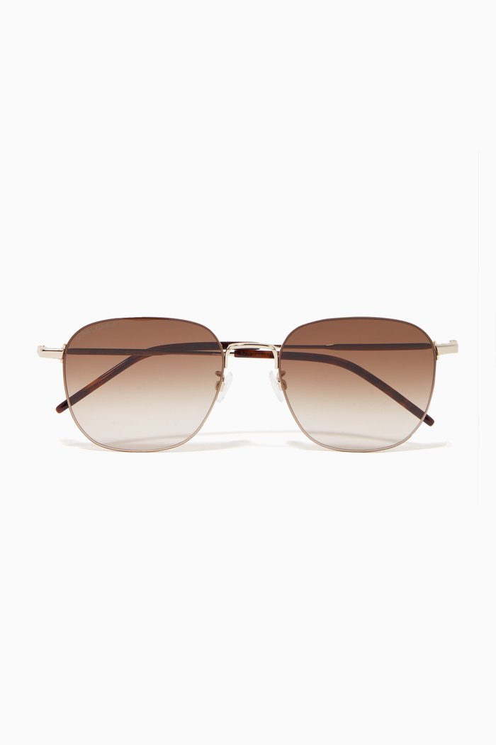 

SL 388 Wire Rectangular Sunglasses, Silver
