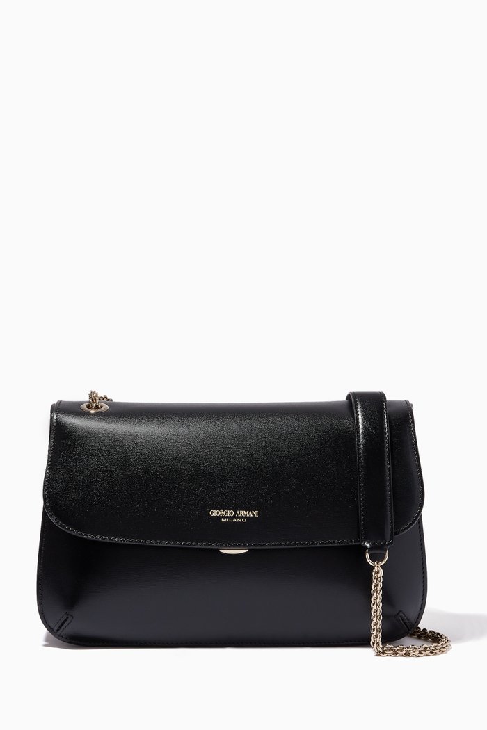 

La Prima Crossbody Bag in Palmellato Leather, Black