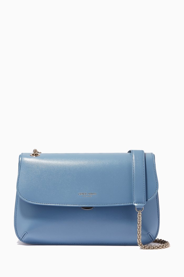 

La Prima Crossbody Bag in Palmellato Leather, Blue