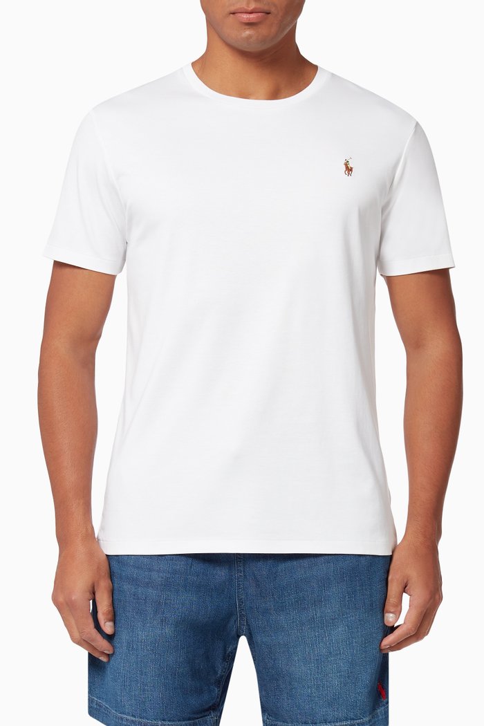 

Polo Jersey T-shirt in Cotton, White