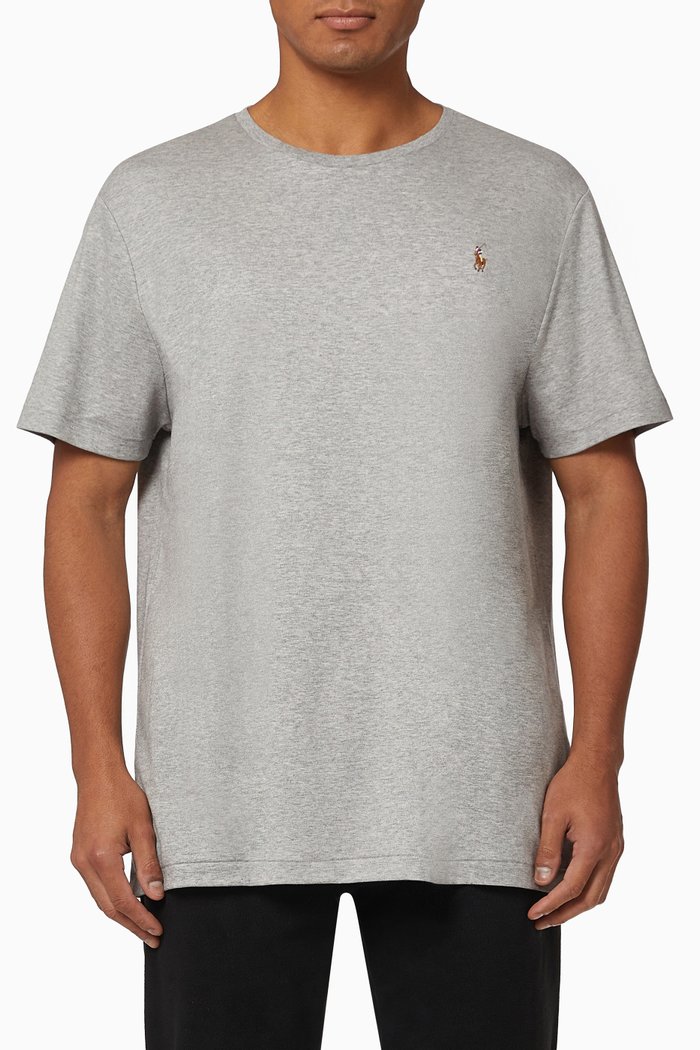 

Slim Fit T-Shirt in Soft Cotton, Grey