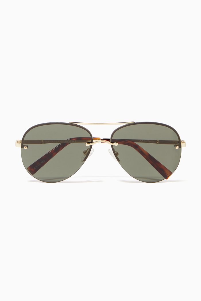 

Panarea Aviator Sunglasses, Gold