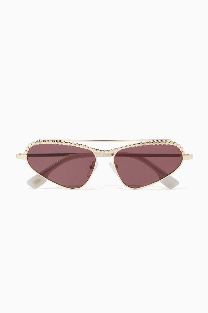 

Nekton Cat-Eye Sunglasses, Gold