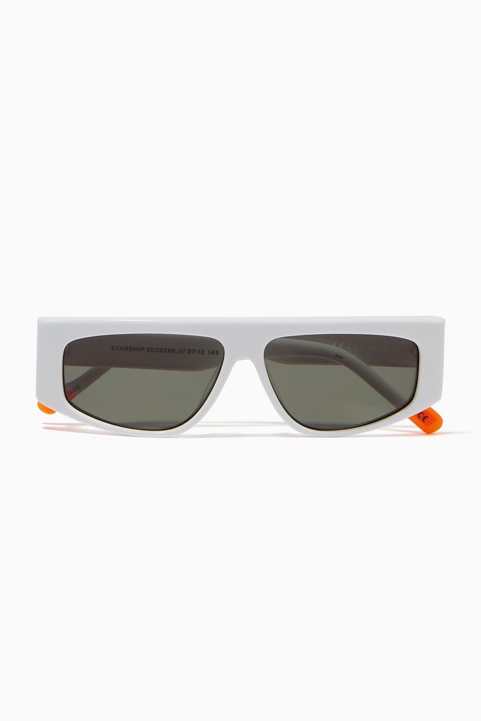 

Starship Rectangle Sunglasses, White