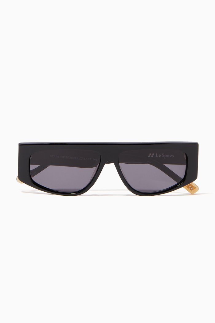 

Starship Rectangle Sunglasses, Black