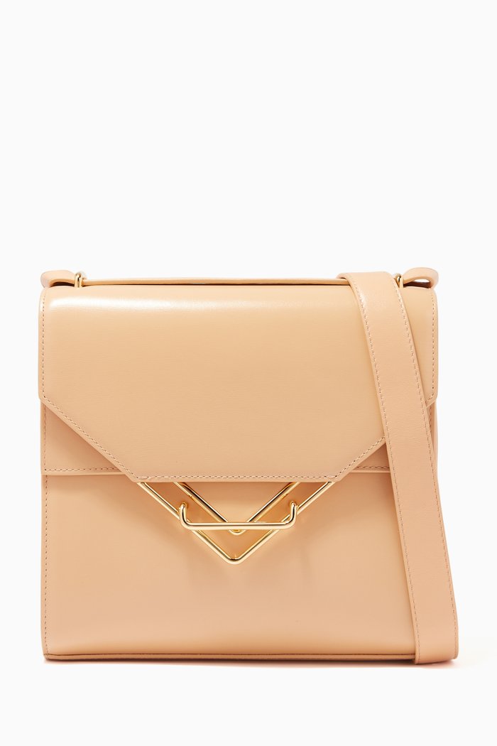 

The Clip Bag in Box Calf, Neutral