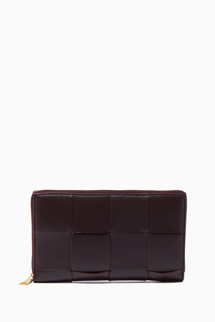 

Continental Wallet in Intrecciato Nappa, Purple