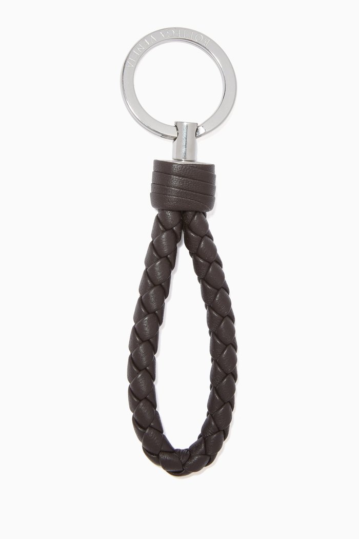 

Key Ring in Intrecciato Nappa, Brown