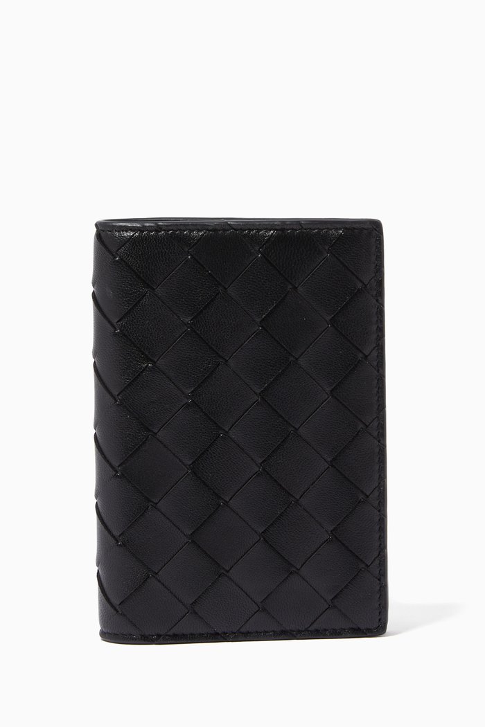 

Passport Case in Intrecciato Nappa, Black